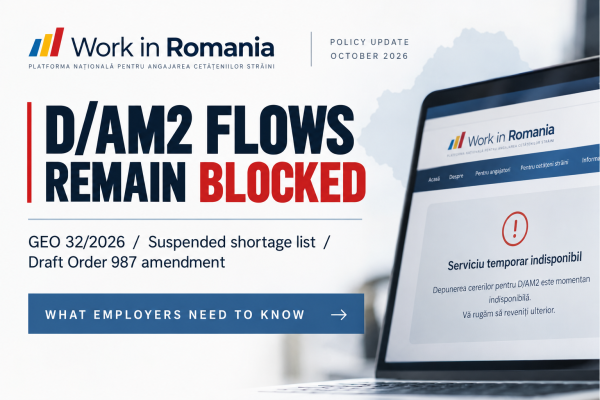 Angajarea lucrătorilor non-UE la final de 2026: blocajul WorkinRomania și modificările propuse pentru Lista ocupațiilor deficitare